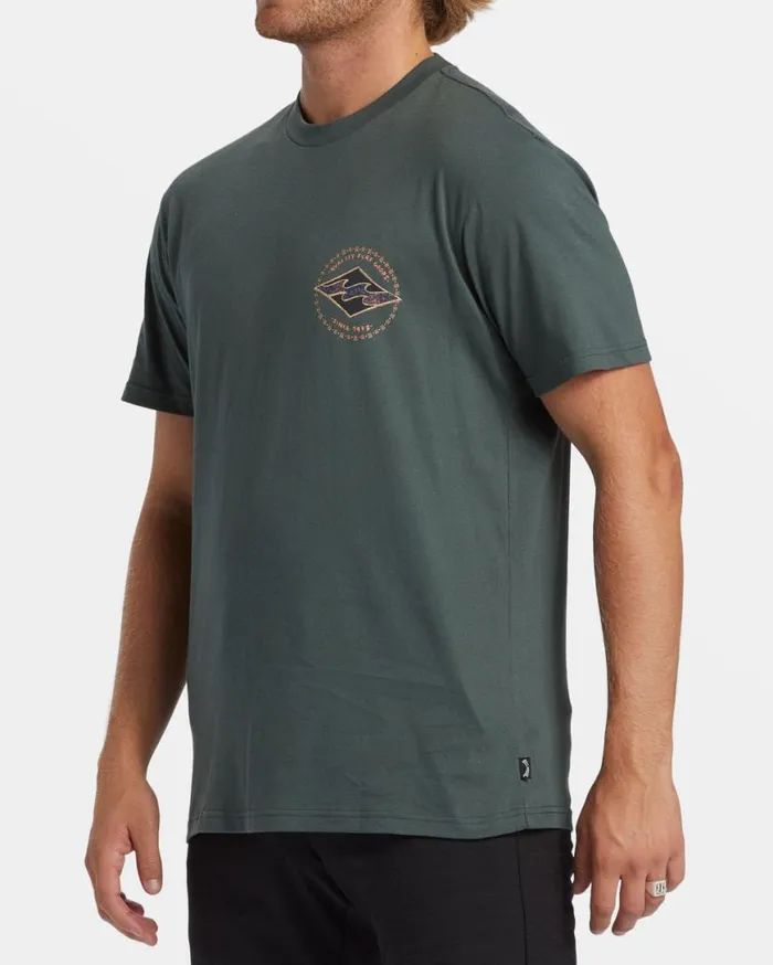 Mens Rotor Diamond TShirt Slate Green Billabong TShirts Mens Rotor Diamond TShirt Slate Green Billabong TShirts