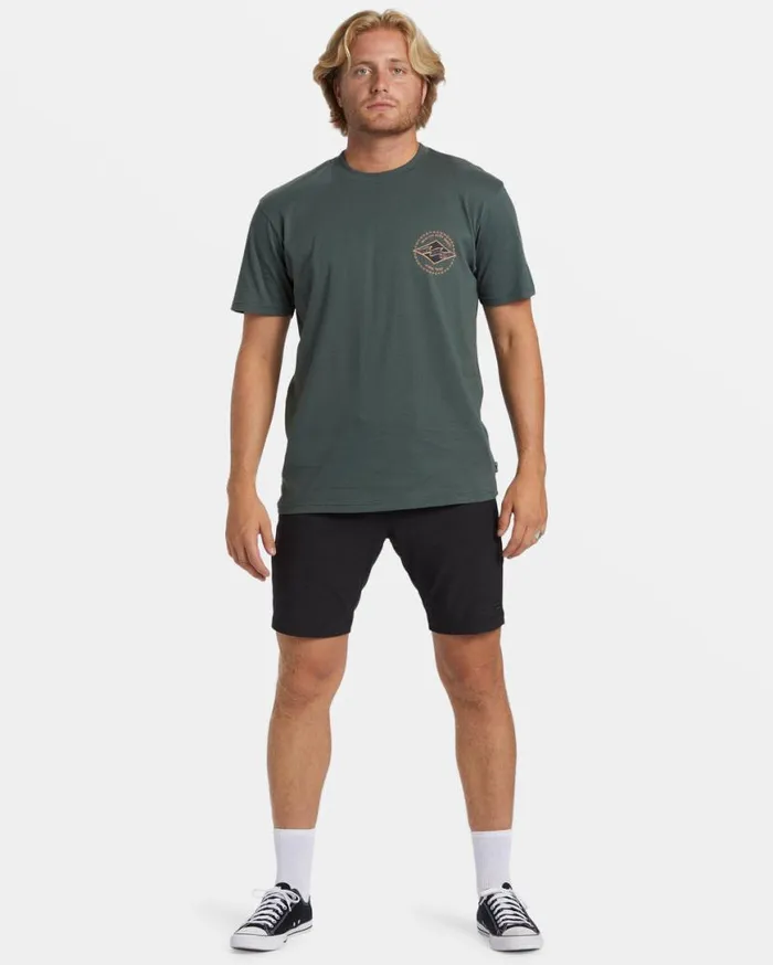 Mens Rotor Diamond TShirt Slate Green Billabong TShirts Mens Rotor Diamond TShirt Slate Green Billabong TShirts