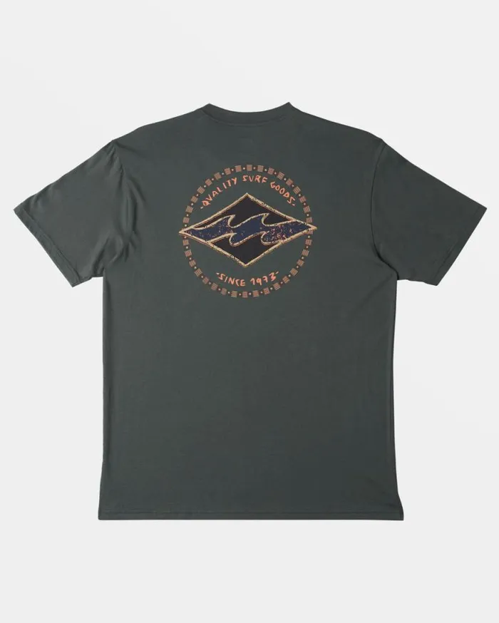 Mens Rotor Diamond TShirt Slate Green Billabong TShirts Mens Rotor Diamond TShirt Slate Green Billabong TShirts