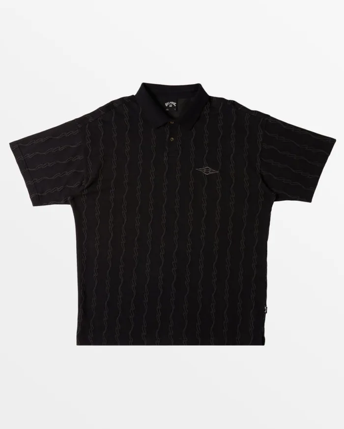 Mens Shibuya Polo TShirt Black Billabong TShirts