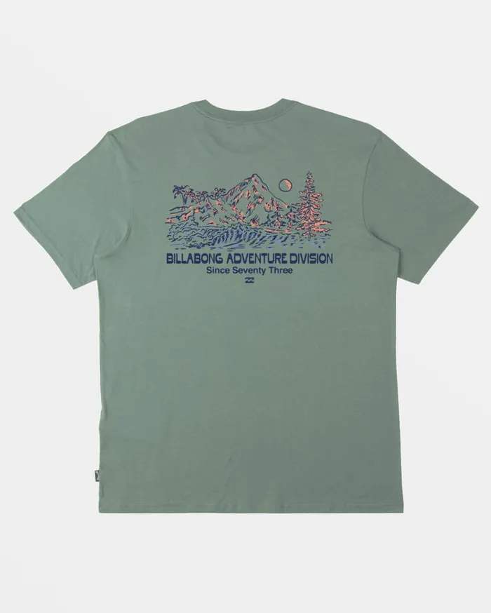 Mens State Park TShirt Sage Billabong TShirts