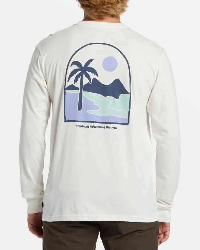 Mens Sundown Long Sleeve Tshirt Off White Billabong TShirts