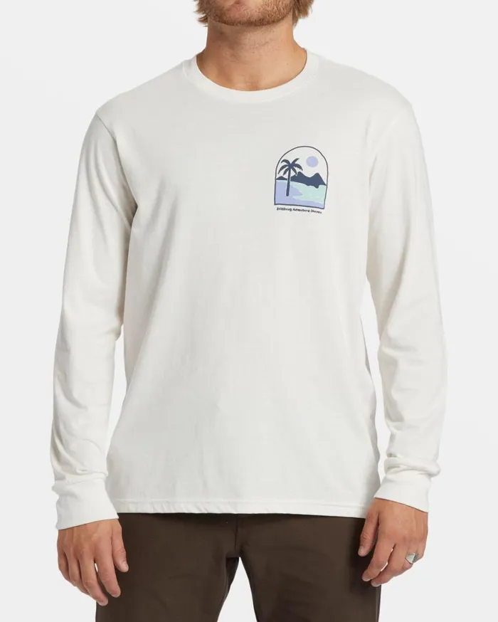 Mens Sundown Long Sleeve Tshirt Off White Billabong TShirts Mens Sundown Long Sleeve Tshirt Off White Billabong TShirts