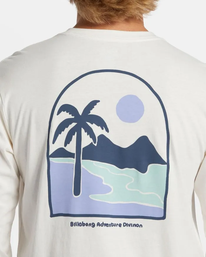Mens Sundown Long Sleeve Tshirt Off White Billabong TShirts Mens Sundown Long Sleeve Tshirt Off White Billabong TShirts