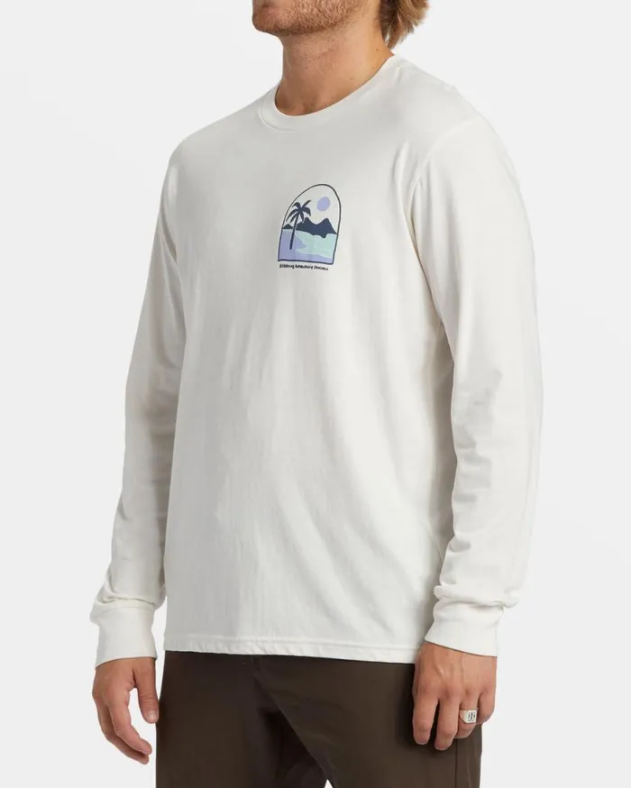 Mens Sundown Long Sleeve Tshirt Off White Billabong TShirts Mens Sundown Long Sleeve Tshirt Off White Billabong TShirts