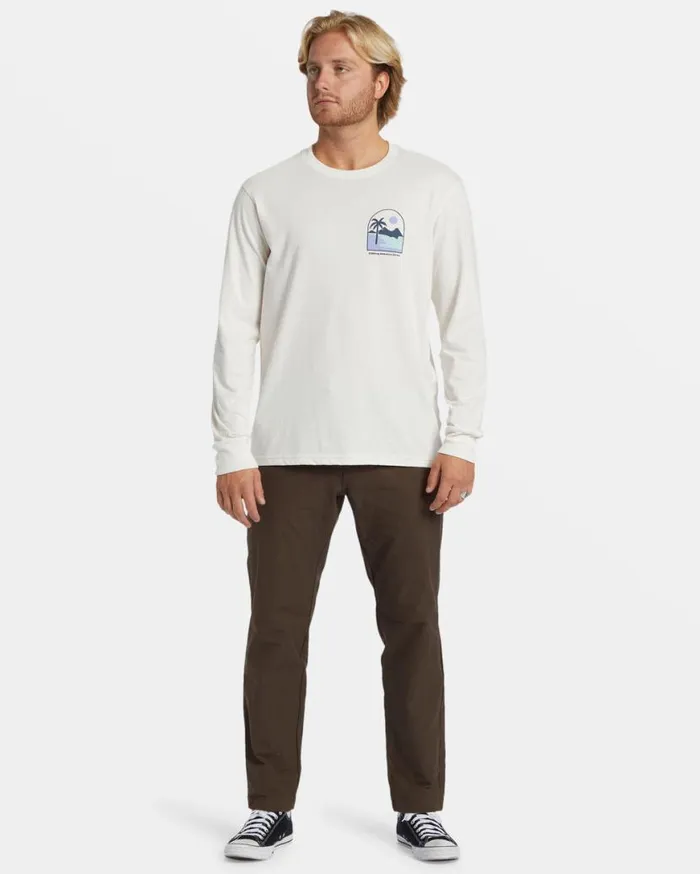 Mens Sundown Long Sleeve Tshirt Off White Billabong TShirts Mens Sundown Long Sleeve Tshirt Off White Billabong TShirts