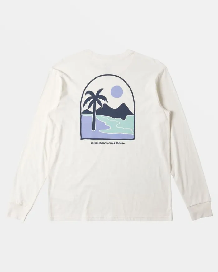 Mens Sundown Long Sleeve Tshirt Off White Billabong TShirts Mens Sundown Long Sleeve Tshirt Off White Billabong TShirts