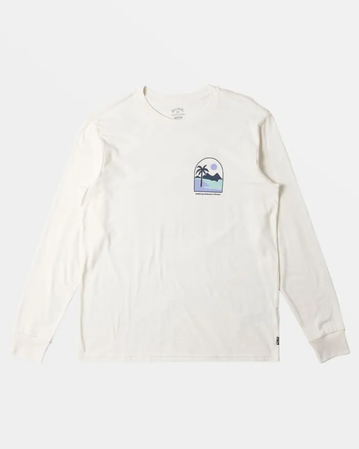 Mens Sundown Long Sleeve Tshirt Off White Billabong TShirts Mens Sundown Long Sleeve Tshirt Off White Billabong TShirts