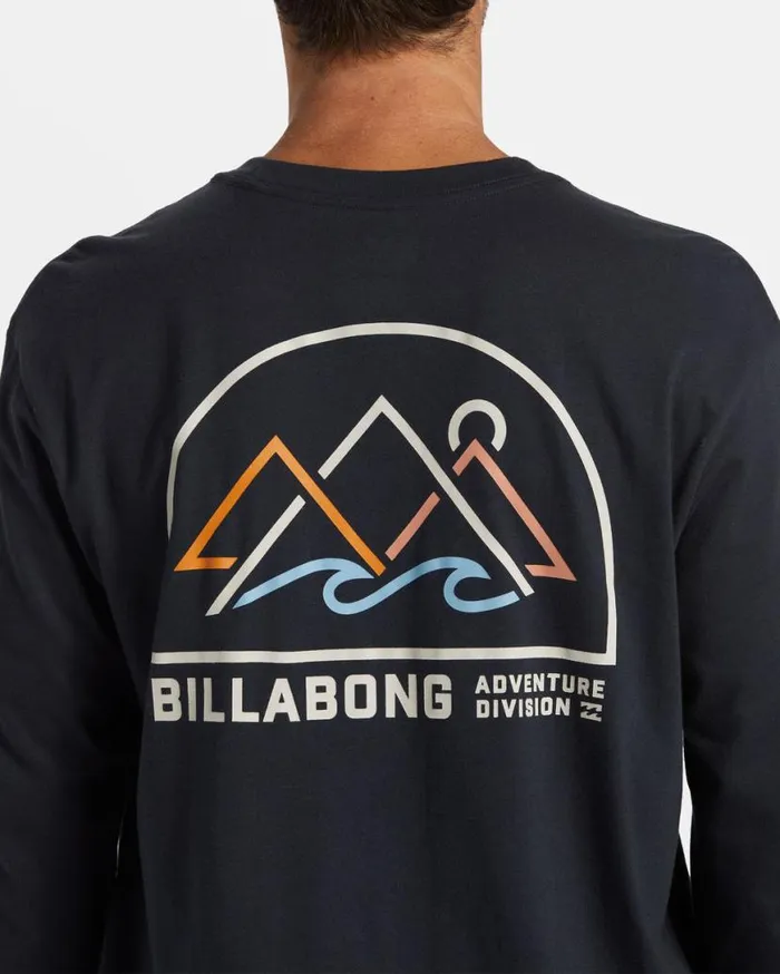 Mens Sundown Long Sleeve Tshirt Washed Black Billabong TShirts Mens Sundown Long Sleeve Tshirt Washed Black Billabong TShirts