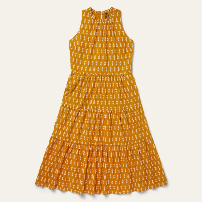 Midi Women Stetson Aztec Dress Yellow