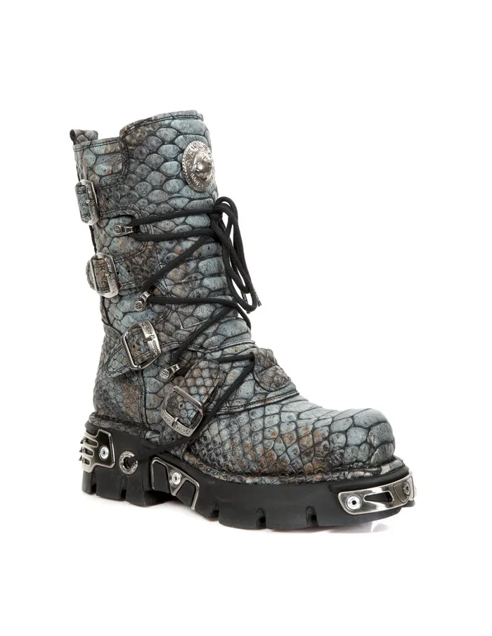 Military Boot Metallic M373C408 8211 New Rock WomenMen Military Boot Metallic M373C408 8211 New Rock WomenMen