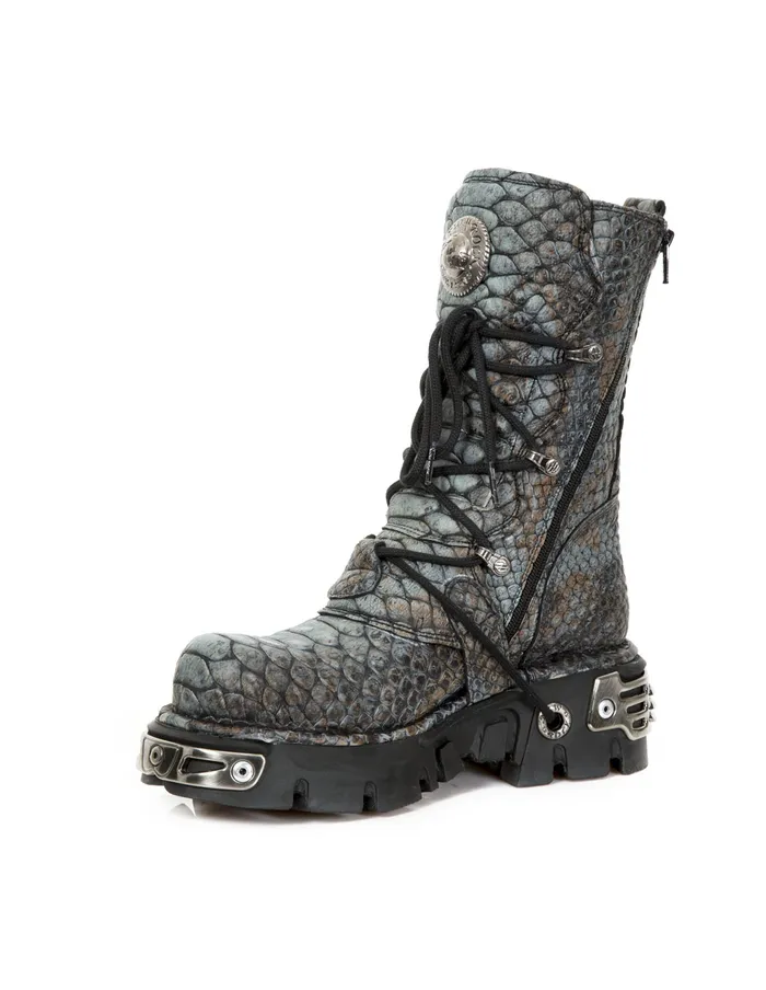 Military Boot Metallic M373C408 8211 New Rock WomenMen Military Boot Metallic M373C408 8211 New Rock WomenMen
