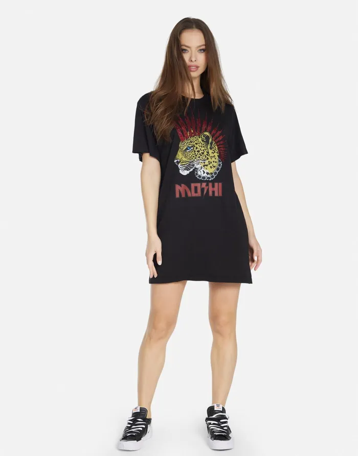 Misty Punk Leopard Black Women039s Lauren Moshi Dresses