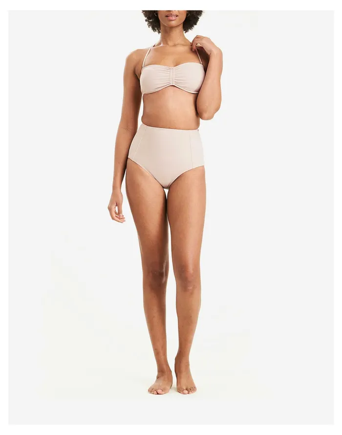 MOLOCO Bianca Bandeau Bikini Top Light Nude Women Madewell Swim MOLOCO Bianca Bandeau Bikini Top Light Nude Women Madewell Swim