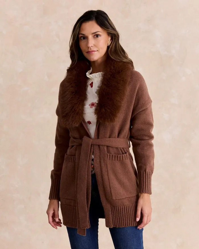 Morgan Collar Jacket Brown Women Polin Et Moi Blazer And Jackets