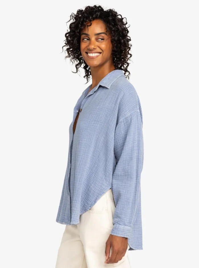 Morning Time 8211 Long Sleeves Shirt Infinity Blue Women Roxy Shirts