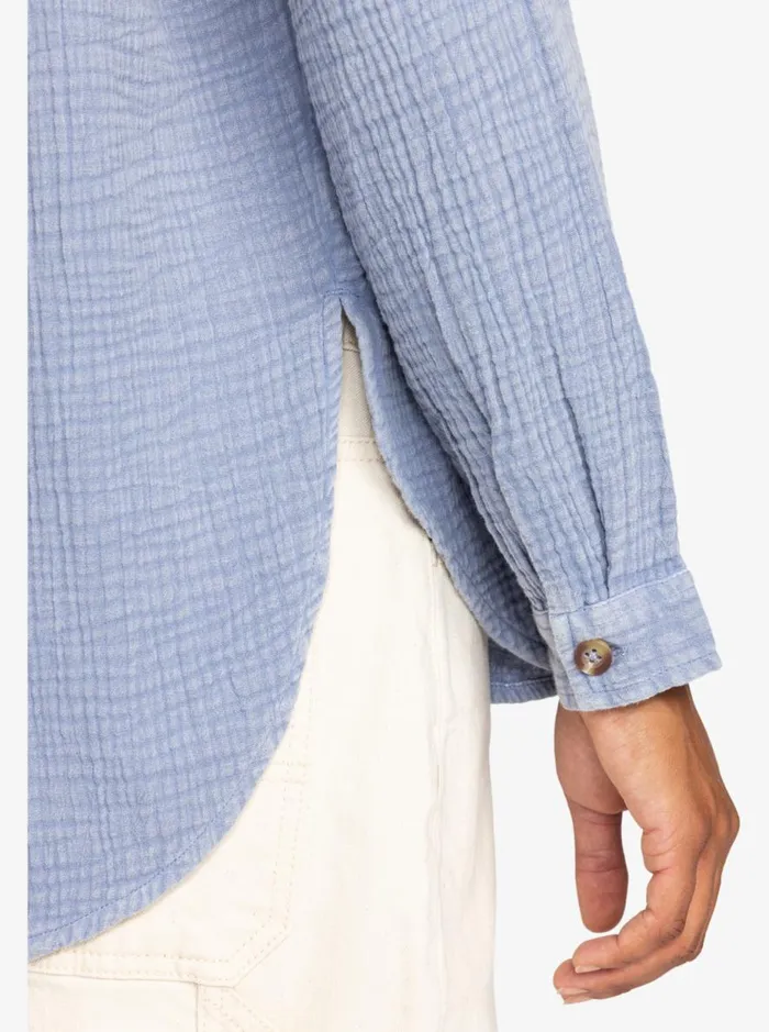 Morning Time 8211 Long Sleeves Shirt Infinity Blue Women Roxy Shirts