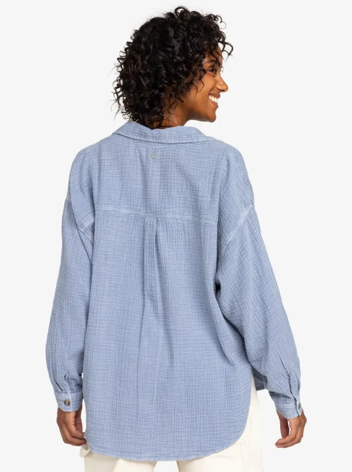 Morning Time 8211 Long Sleeves Shirt Infinity Blue Women Roxy Shirts