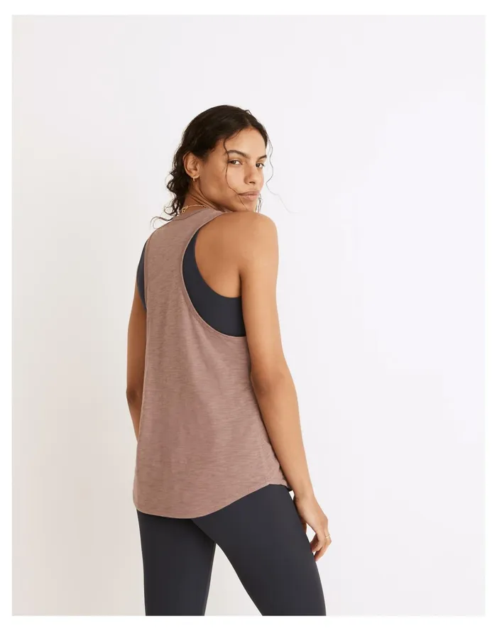 MWL Long Racerback Tank Fig Women Madewell Activewear
