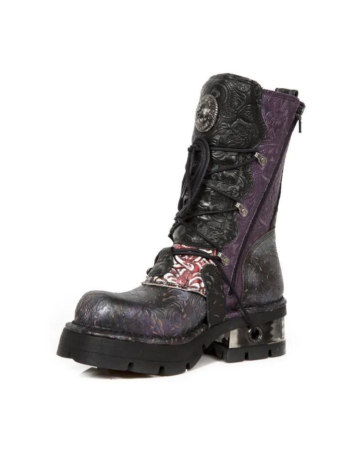 New Rock Military WomenMen Boot Metallic M373Cz79 New Rock Military WomenMen Boot Metallic M373Cz79