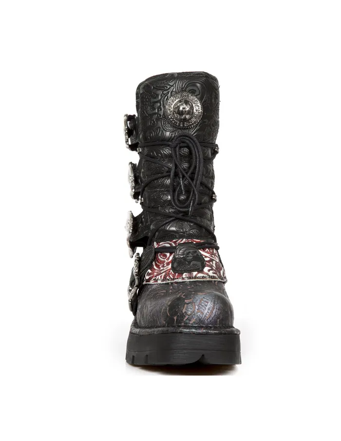 New Rock Military WomenMen Boot Metallic M373Cz79 New Rock Military WomenMen Boot Metallic M373Cz79