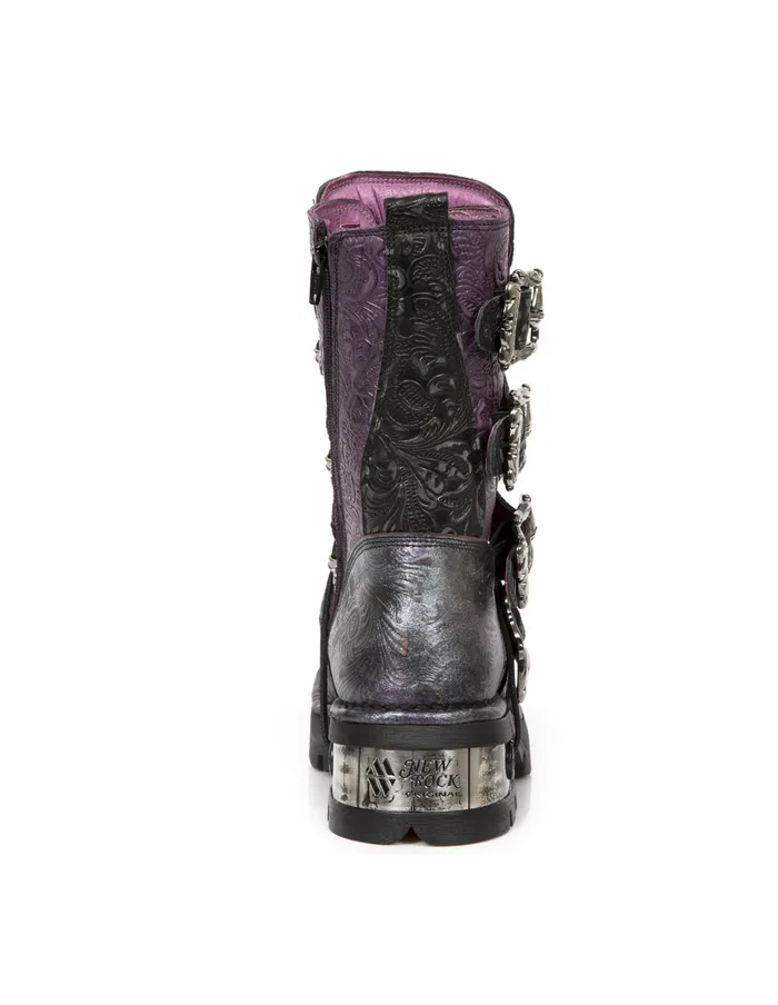 New Rock Military WomenMen Boot Metallic M373Cz79 New Rock Military WomenMen Boot Metallic M373Cz79