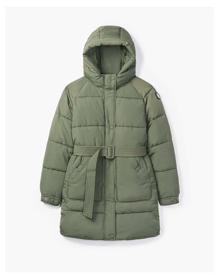 Noize ZENDAYA Mid Length Puffer Wasabi Women Madewell Jackets