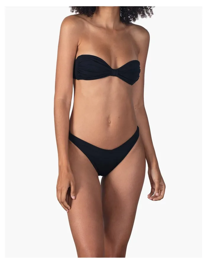 Novel Swim Raven Bikini Bottom Jet Black Women Madewell Swim
