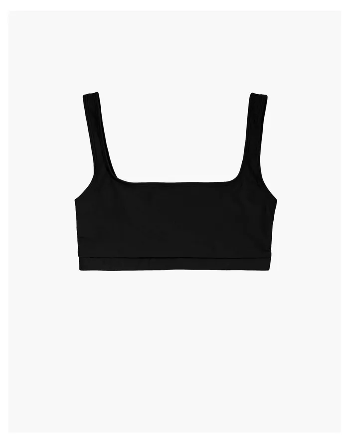 NU SWIM Cosmo Top Black Women Madewell Swim