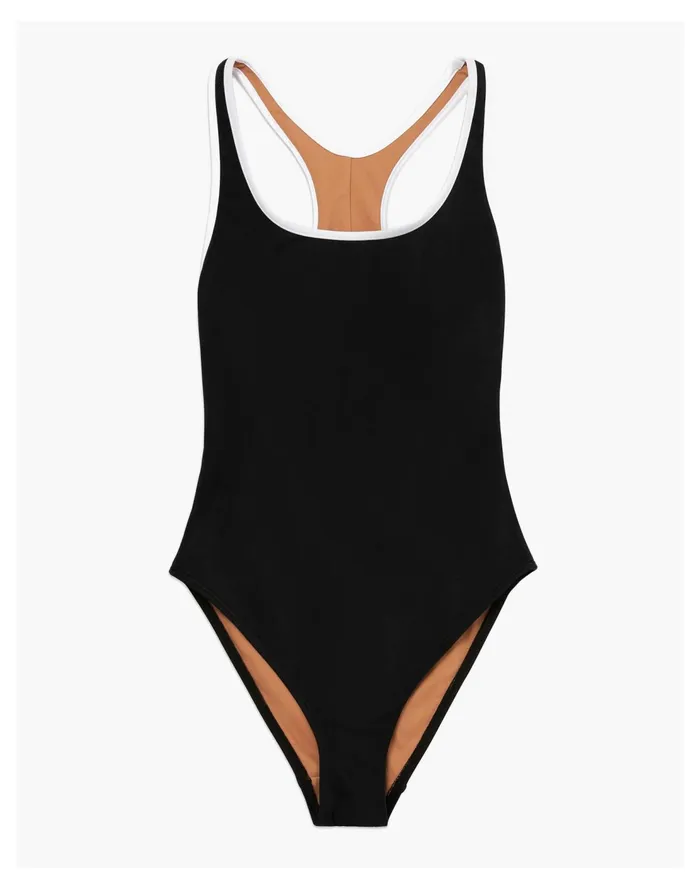 NU SWIM Turbo Suit Black Women Madewell Swim