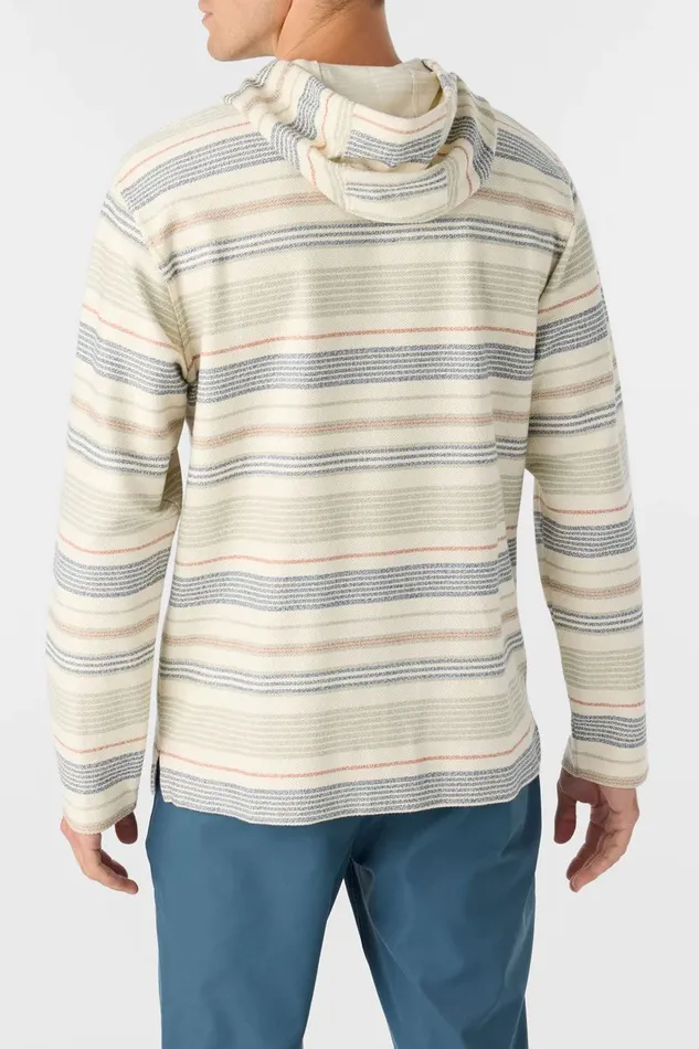 O039NEILL BAVARO STRIPE PONCHO PULLOVER FLEECE Cream Men Clothing