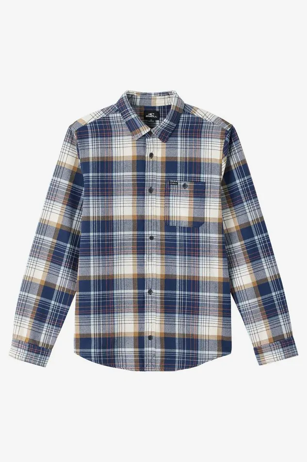 O039NEILL BOY039S WINSLOW FLANNEL LONG SLEEVE SHIRT Navy Kids Boy039S Clothing