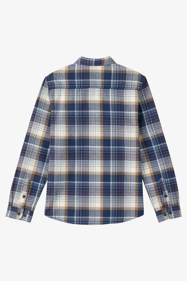 O039NEILL BOY039S WINSLOW FLANNEL LONG SLEEVE SHIRT Navy Kids Boy039S Clothing
