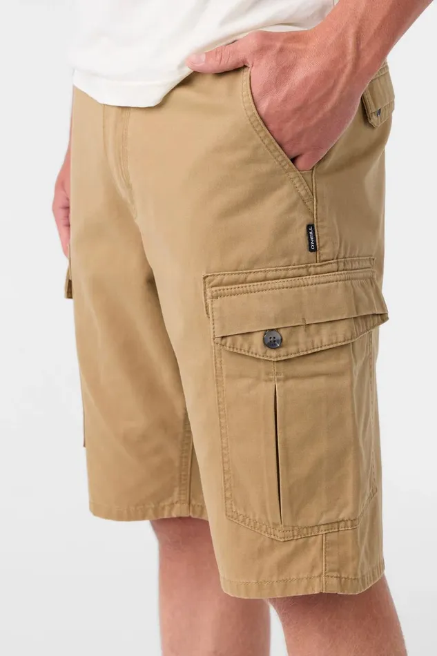 O039NEILL CAMPBELL 21034 CARGO SHORTS Dark Khaki Men Clothing