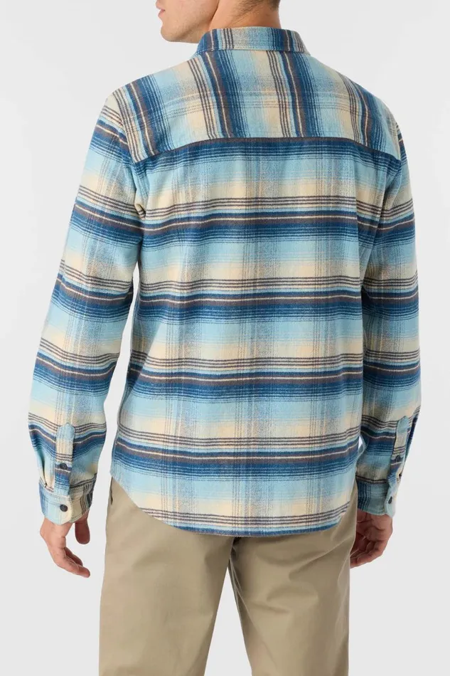 O039NEILL EAST CLIFF HEAVY WEIGHT FLANNEL LONG SLEEVE SHIRT Indigo Men Featured