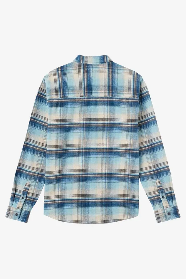 O039NEILL EAST CLIFF HEAVY WEIGHT FLANNEL LONG SLEEVE SHIRT Indigo Men Featured