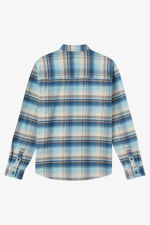 O039NEILL EAST CLIFF HEAVY WEIGHT FLANNEL LONG SLEEVE SHIRT Indigo Men Featured