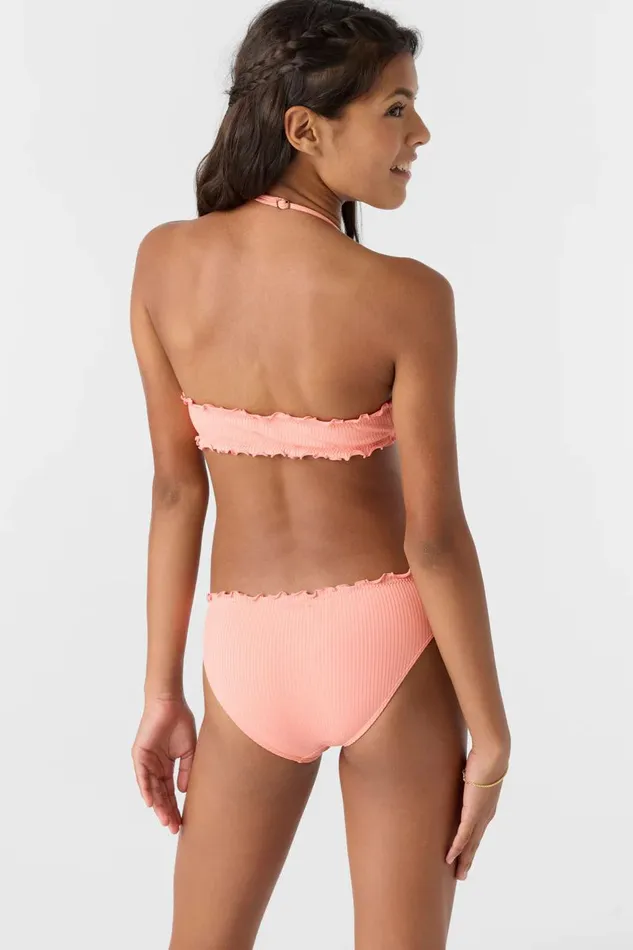 O039NEILL GIRL039S DAWNBREAK RIB HINECK RUFFLE EDGE SET Women Girl039S Swim