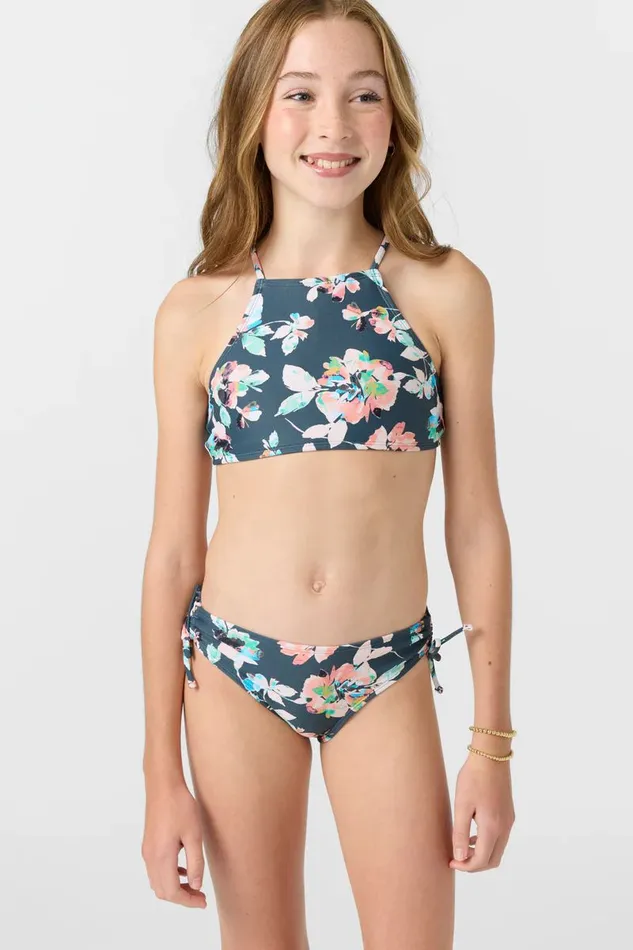 O039NEILL GIRL039S MELODY FLORAL STRAPPY HIGH NECK SET Women Girl039S Swim