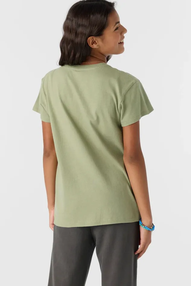 O039NEILL GIRL039S TROPICAL SWELL TEE Oil Green Kids Girl039S Clothing
