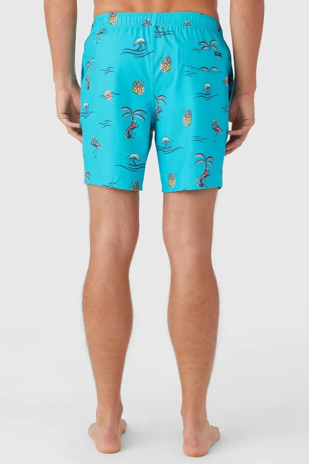 O039NEILL HERMOSA ELASTIC WAIST 17034 SWIM TRUNKS Peacock Blue Men Type