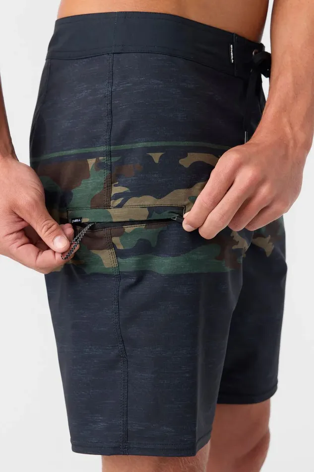 O039NEILL HYPERFREAK HEAT BLOCK 19034 BOARDSHORTS Camo Men Length