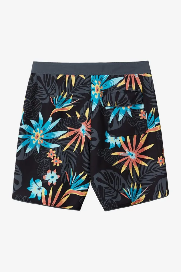 O039NEILL HYPERFREAK MYSTO SCALLOP 19034 BOARDSHORTS Black Men Print Style
