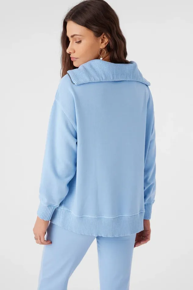 O039NEILL KARMA FRENCH TERRY HALF ZIP PULLOVER Chambray Women Collections