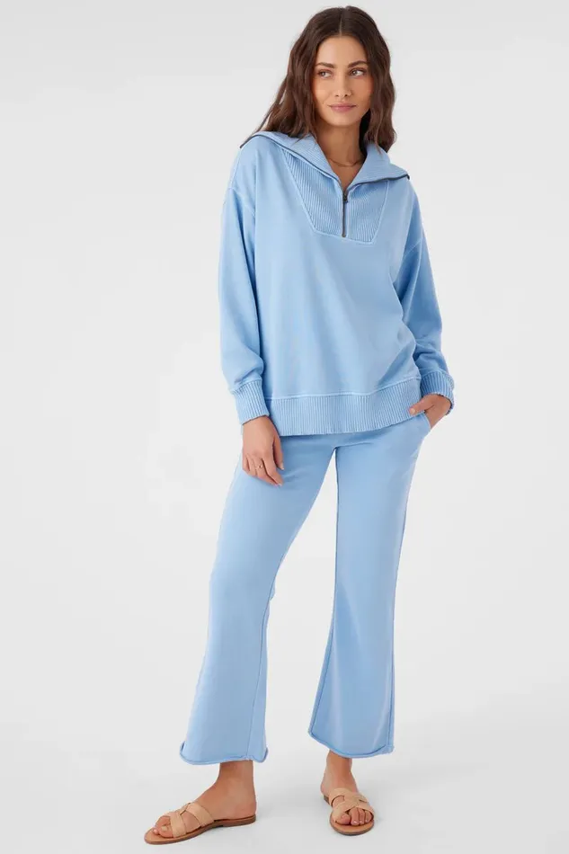 O039NEILL KARMA FRENCH TERRY HALF ZIP PULLOVER Chambray Women Collections