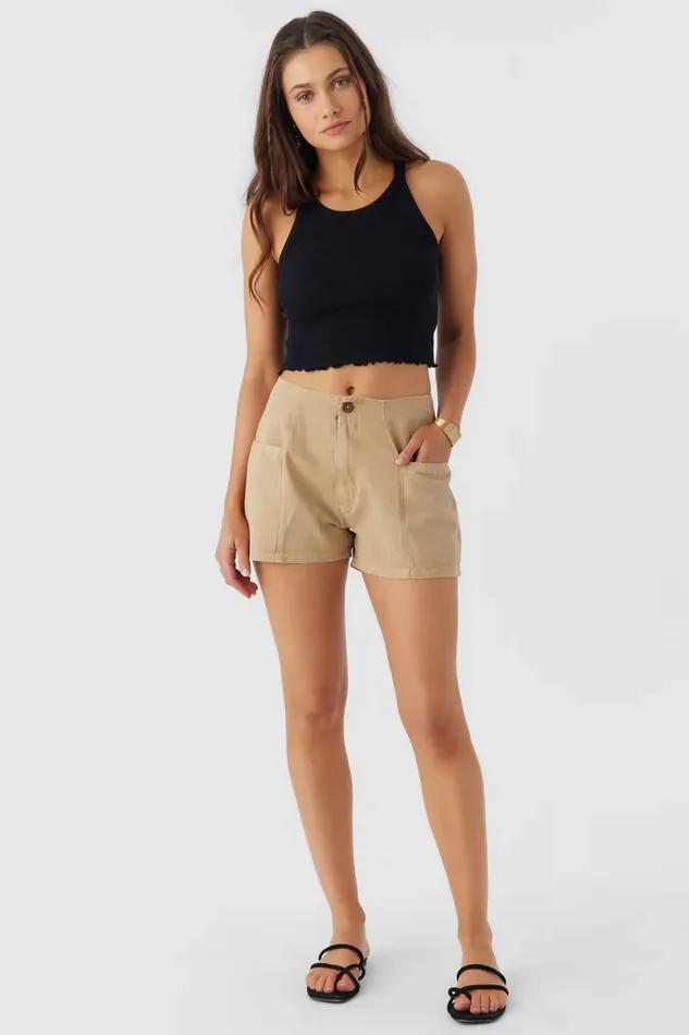 O039NEILL MALCOM COTTON TWILL SHORTS Nomad Women Clothing
