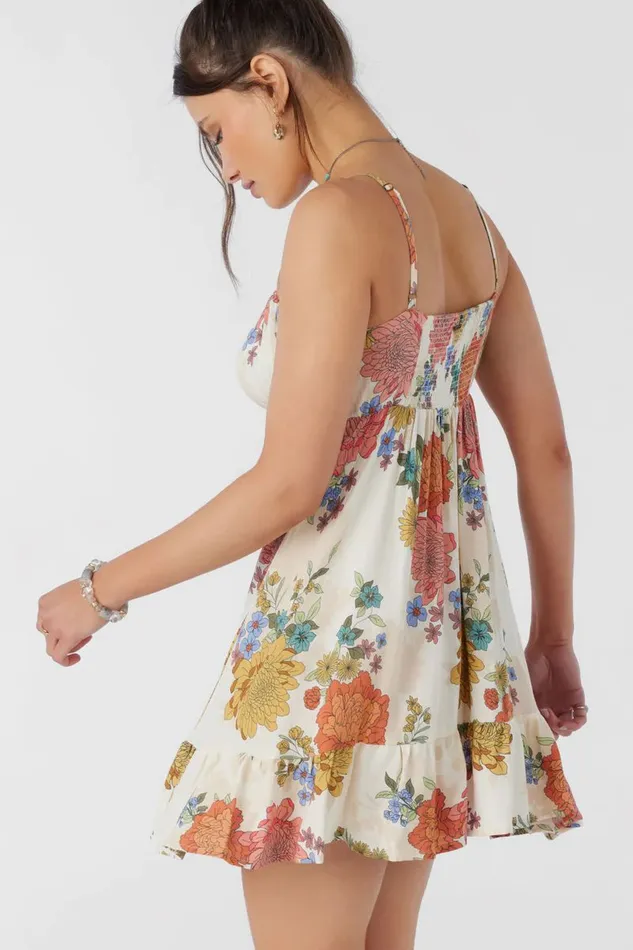 O039NEILL MARLIE KALI FLORAL DRESS Winter White Women Clothing