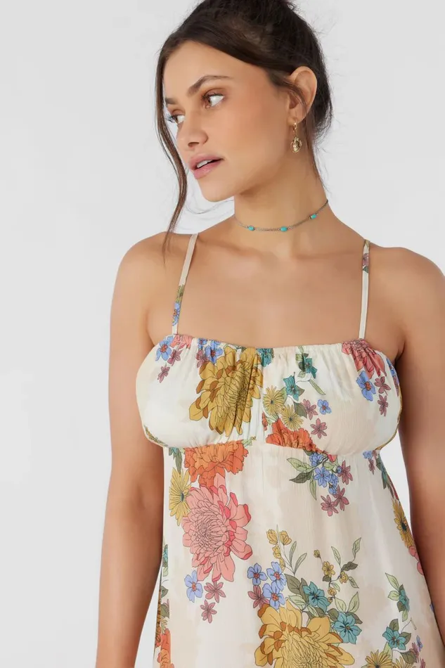 O039NEILL MARLIE KALI FLORAL DRESS Winter White Women Clothing