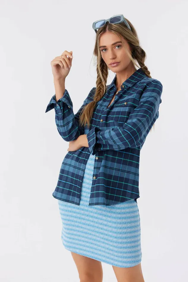 O039NEILL NASH FLANNEL TOP Women Clothing
