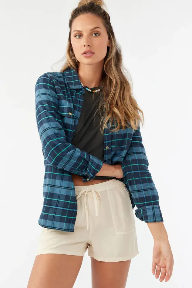 O039NEILL NASH FLANNEL TOP Women Clothing